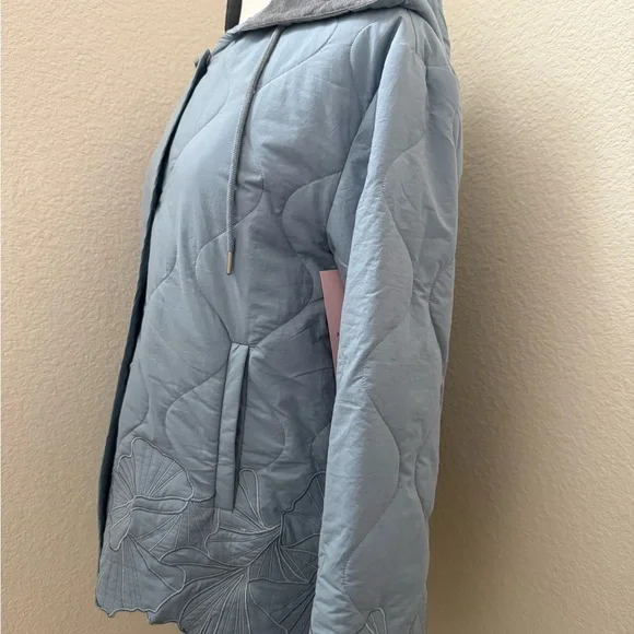 AVEC LES FILLES - Floral Embroidered Quilted Jacket - Size S - Picture 4 of 10